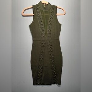 Guess Olive Midi Dress with Buckle Detail